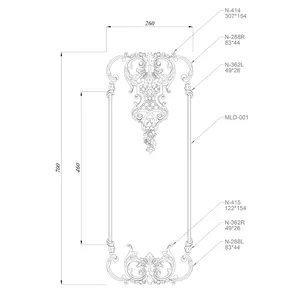 Luxury french wall accents panel from solid wood - 1